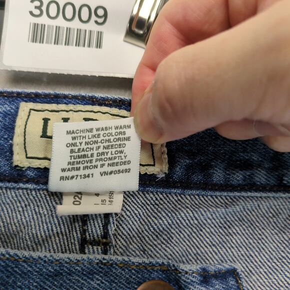 Vtg 90s-Y2K LL Bean Jeans Men's 33x31 100% Cotton Medium Wash Straight Leg Relax - Picture 4 of 9